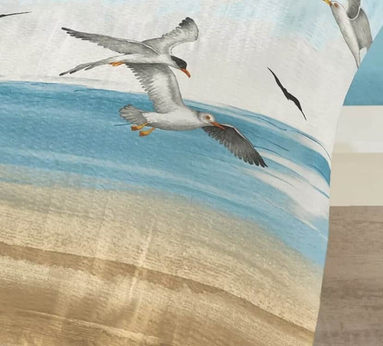 Traumschlaf Seersucker Bettwäsche Seemöwen